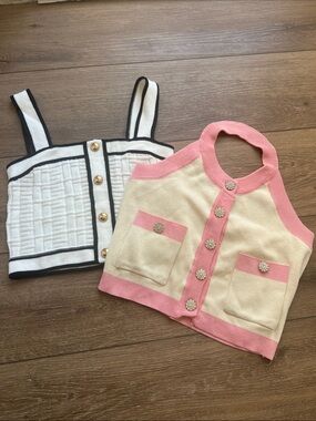 Luxury-Style Cream Knit Top Bundle